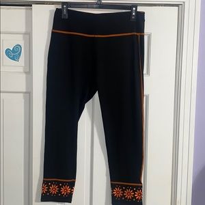 Black and orange leggings
